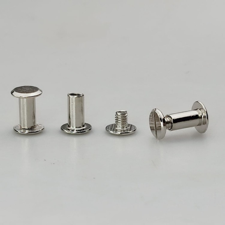 Nity skręcane śruba do paska 10 mm srebrny 10 sztuk