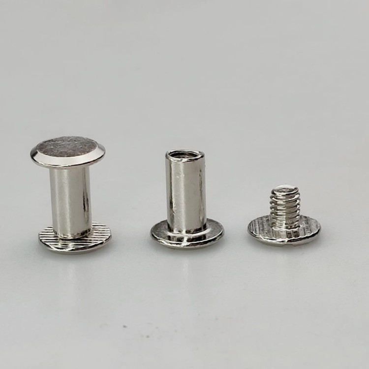 Nity skręcane śruba do paska 10 mm srebrny 10 sztuk