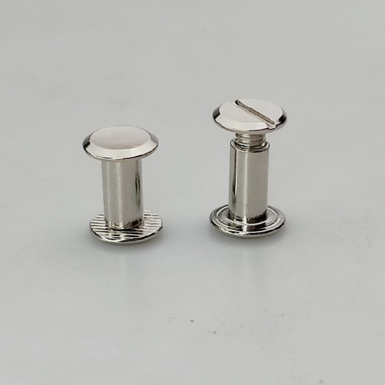 Nity skręcane śruba do paska 10 mm srebrny 10 sztuk