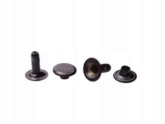 Nity zbitki jednostronne kaletnicze szewskie czarny mat 10 mm 100 sztuk