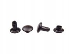 Nity kaletnicze dwustronne LUX 6 mm 10 sztuk czarny mat