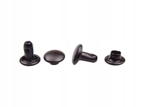 Nity kaletnicze dwustronne LUX 6 mm 10 sztuk czarny mat