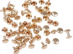 Nity zbitki kaletnicze dwustronne 8 mm LUX 100 sztuk złote