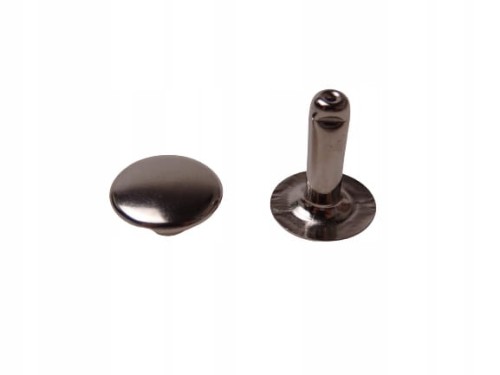 Nity zbitki jednostronne kaletnicze 12 / 4 / 15 mm czarny nikiel 10 sztuk