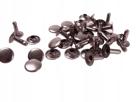 Nity zbitki jednostronne kaletnicze 12 / 4 / 15 mm czarny nikiel 10 sztuk