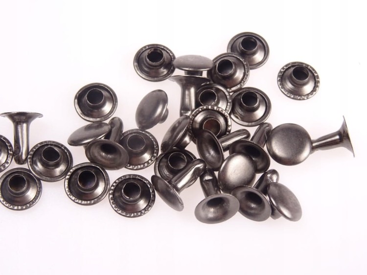 Nity kaletnicze szewskie 12 / 4 / 15 mm czarny nikiel 50 sztuk