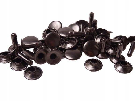 Nity zbitki jednostronne kaletnicze 8 mm czarny nikiel 100 sztuk