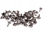 Nity zbitki nierdzewne kaletnicze 8 / 9 / 3 mm srebrne 100 sztuk