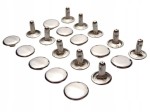 Nity zbitki kaletnicze dwustronne 10 mm LUX srebrne 100 sztuk