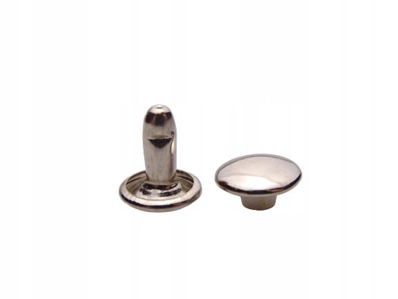 Nity zbitki kaletnicze dwustronne 8 / 3 / 9 mm LUX srebrny 10 sztuk