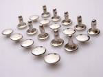 Nity zbitki kaletnicze dwustronne 8 / 3 / 9 mm LUX srebrny 10 sztuk