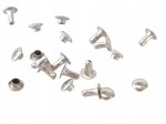 Nity zbitki jednostronne kaletnicze 6 / 3 / 6 mm srebrny 10 sztuk