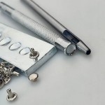 Zestaw do montażu nitów LUX 6 mm zbijak wycinak nity 100 sztuk
