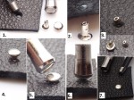 Zestaw do montażu nitów LUX 6 mm zbijak wycinak nity 100 sztuk