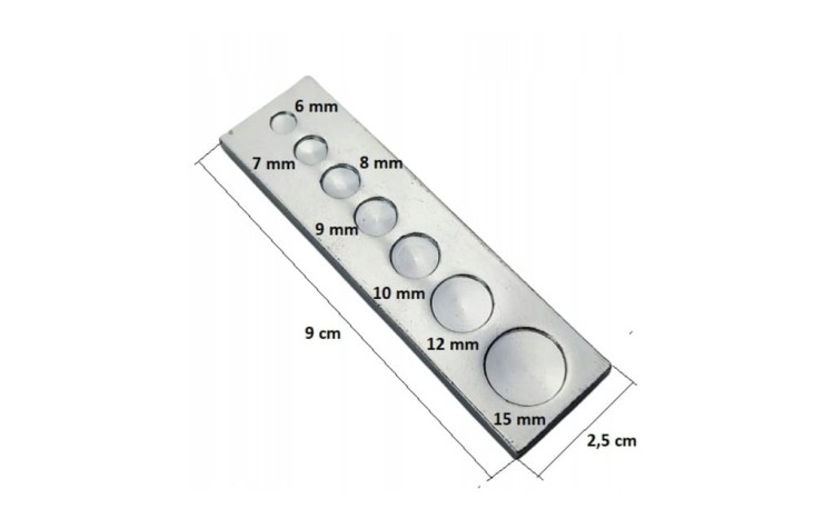 Zestaw do montażu nitów LUX 6 mm zbijak wycinak nity 100 sztuk
