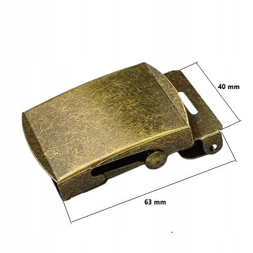 Klamra zaciskowa do paska z końcówką 40 mm stare złoto (22)