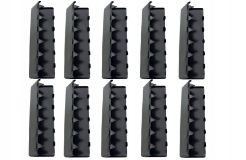 Końcówka zakończenie metalowe do paska taśmy 50 mm czarny mat 10 sztuk