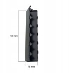 Końcówka zakończenie metalowe do paska taśmy 50 mm czarny mat 10 sztuk