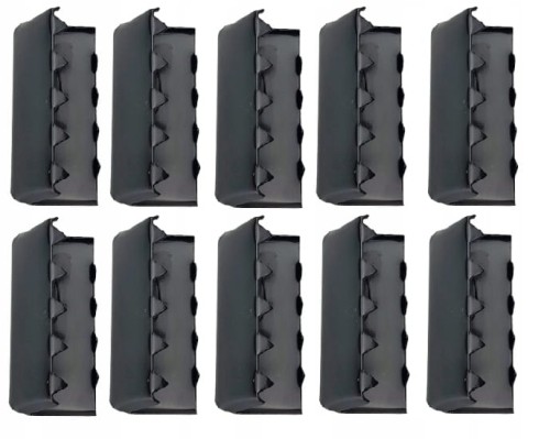 Końcówka zakończenie metalowe do paska taśmy 40 mm czarny mat 10 sztuk
