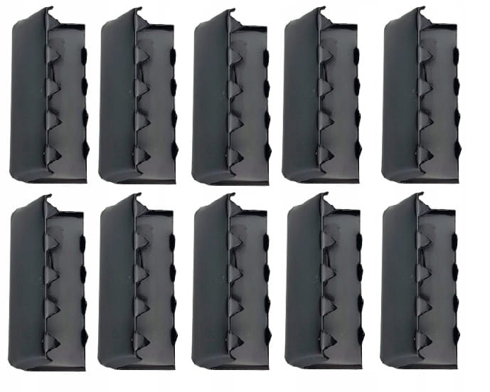 Końcówka zakończenie metalowe do paska taśmy 40 mm czarny mat 10 sztuk