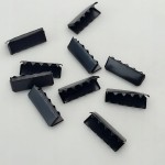 Końcówka zakończenie metalowe do paska taśmy 25 mm czarny mat 10 sztuk