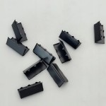 Końcówka zakończenie metalowe do paska taśmy 20 mm czarny mat 10 sztuk