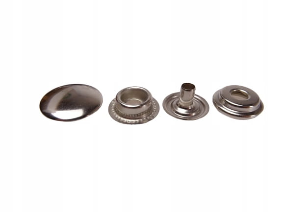 Napy zatrzaski metalowe kaletnicze 12,5 mm nikiel 10 sztuk
