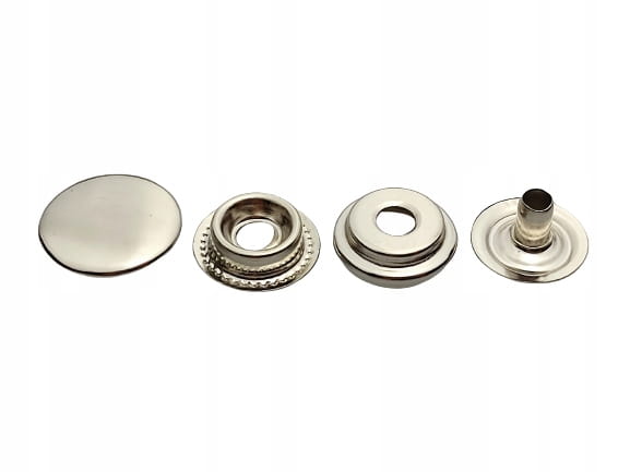 Napy zatrzaski metalowe kaletnicze 15 mm 50 szt.