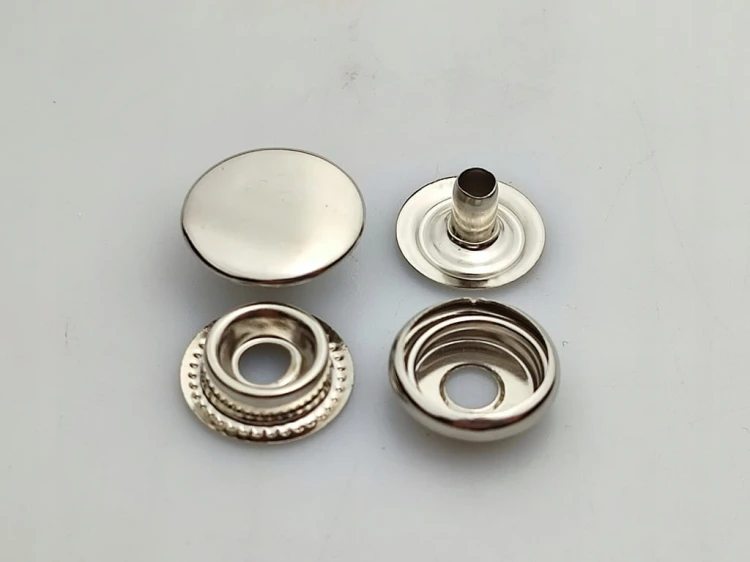 Napy zatrzaski metalowe kaletnicze 15 mm 50 szt.