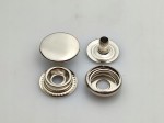 Napy zatrzaski standard metalowe kaletnicze 15 mm srebrne 10 sztuk