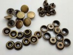Napy zatrzaski metalowe kaletnicze 15 mm 50 szt.