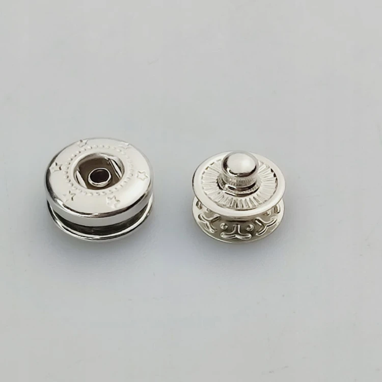 Napy zatrzaski Alfa nierdzewne kaletnicze 12,5 mm srebrne 50 sztuk