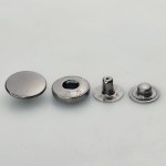 Napy zatrzaski metalowe ALFA NIERDZEWNE 15 mm 50 sztuk czarny nikiel