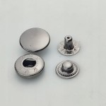 Napy zatrzaski metalowe ALFA NIERDZEWNE 15 mm 50 sztuk czarny nikiel