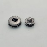 Napy zatrzaski metalowe ALFA NIERDZEWNE 15 mm 50 sztuk czarny nikiel