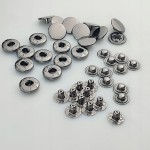 Napy zatrzaski metalowe ALFA NIERDZEWNE 15 mm 10 sztuk czarny nikiel
