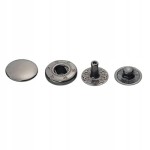 Napy zatrzaski metalowe ALFA NIERDZEWNE 10 mm 10 sztuk czarny nikiel