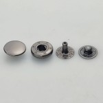 Napy zatrzaski metalowe ALFA NIERDZEWNE 10 mm 10 sztuk czarny nikiel
