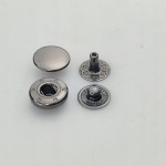 Napy zatrzaski metalowe ALFA NIERDZEWNE 10 mm 10 sztuk czarny nikiel
