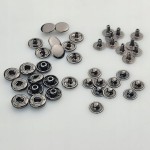 Napy zatrzaski metalowe ALFA NIERDZEWNE 10 mm 10 sztuk czarny nikiel
