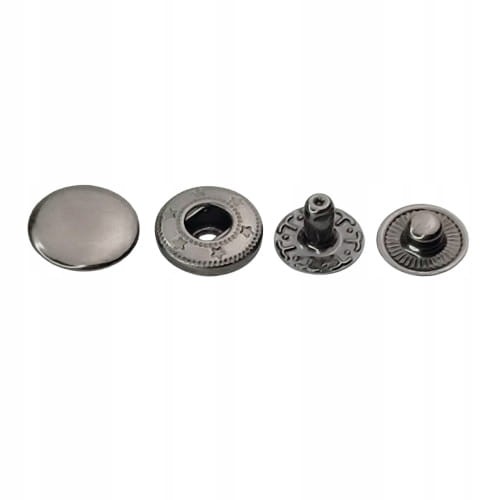 Napy zatrzaski Alfa nierdzewne kaletnicze 12,5 mm czarny nikiel 50 sztuk