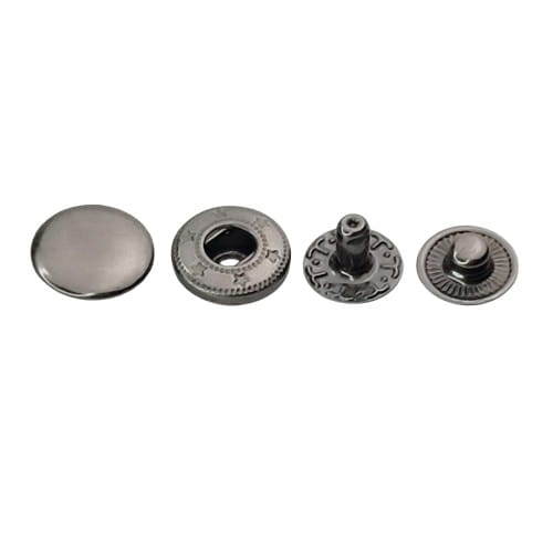 Napy zatrzaski Alfa nierdzewne kaletnicze 12,5 mm czarny nikiel 50 sztuk