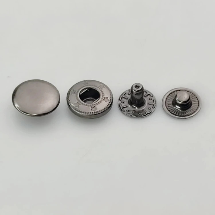 Napy zatrzaski Alfa nierdzewne kaletnicze 12,5 mm czarny nikiel 50 sztuk