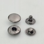 Napy zatrzaski Alfa nierdzewne kaletnicze 12,5 mm czarny nikiel 50 sztuk