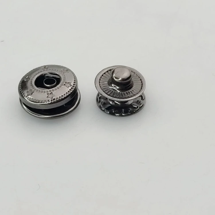 Napy zatrzaski Alfa nierdzewne kaletnicze 12,5 mm czarny nikiel 50 sztuk