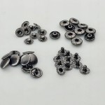 Napy zatrzaski Alfa nierdzewne kaletnicze 12,5 mm czarny nikiel 50 sztuk