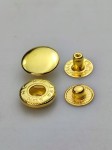 Napy zatrzaski Alfa kaletnicze 15 mm / 10 sztuk żółty - złoty