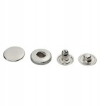 Napy zatrzaski metalowe ALFA NIERDZEWNE 10 mm 10 sztuk nikiel