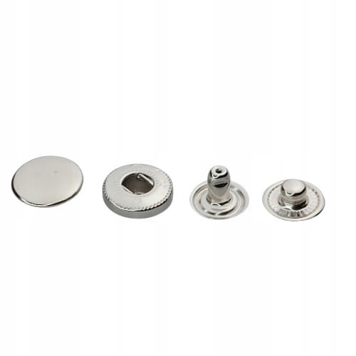 Napy zatrzaski metalowe ALFA NIERDZEWNE 10 mm 10 sztuk nikiel