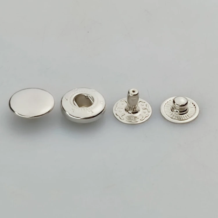 Napy zatrzaski metalowe ALFA NIERDZEWNE 10 mm 10 sztuk nikiel